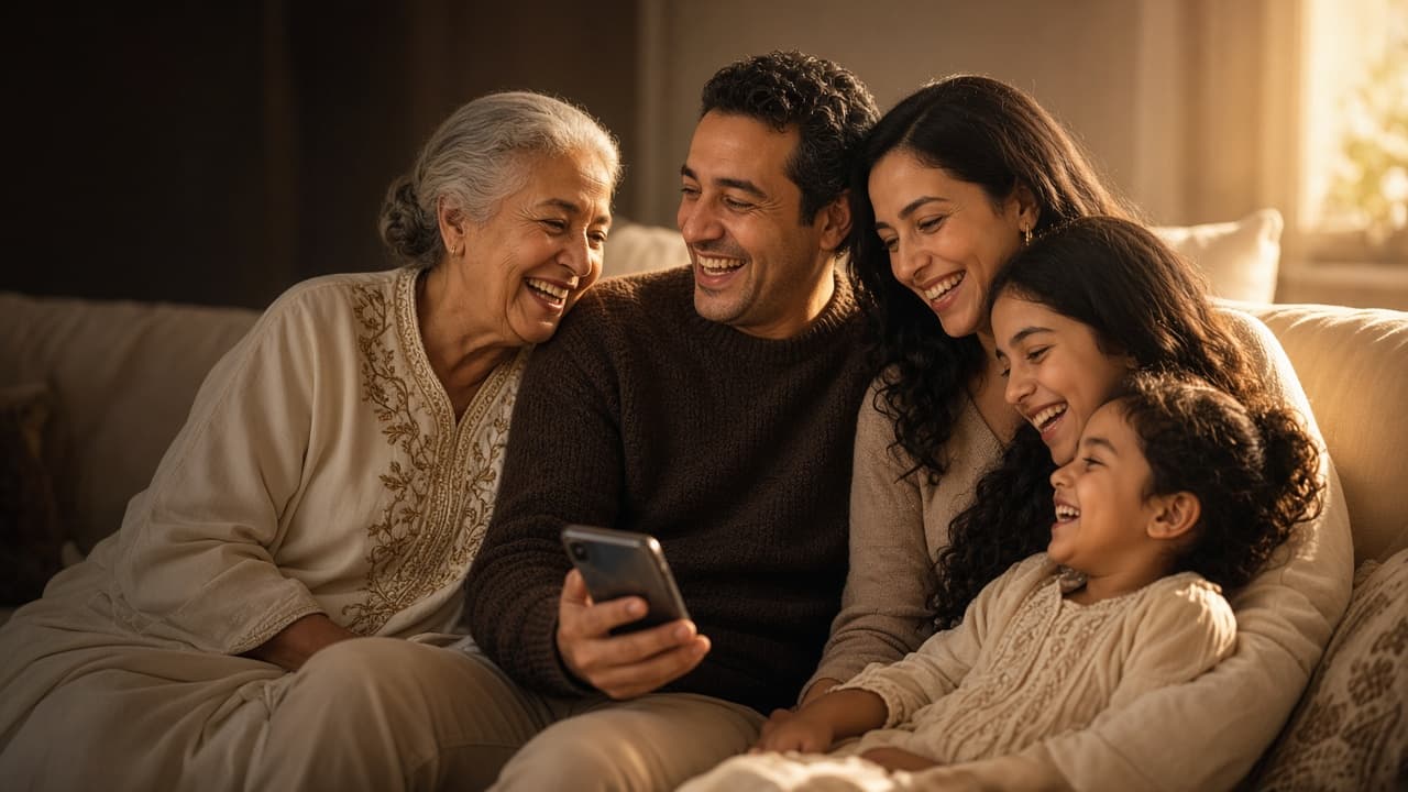 Famille heureuse recevant une recharge